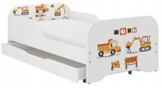 Drevená posteľ Toys MIKI 74 x 144 cm Biela
